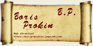 Boris Prokin vizit kartica